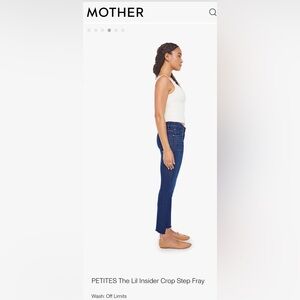 MOTHER Ankle Cropped Blue Jeans